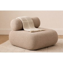 Elissa Home Luna Berjer , Teddy , KREM- TAŞ RENGİ ,Tekli Koltuk , Ofis , Cafe , Ev
