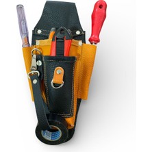 Yks-R Hakiki Kalın ve Yumuşak Deri Elektirikçi Bel Alet Çantası