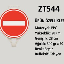 Zeplin Girilmez Yuvarlak Uyarı Levhası