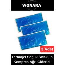 Wonara #termojel Çok Amaçlı Yeniden Kullanılabilir Soğuk Sıcak Jel Kompres Ağrı Giderici Paketi 3 Adet