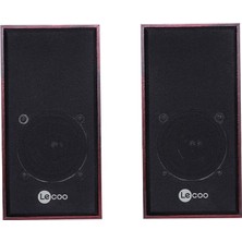 Lenovo DS105 Lecoo Kompakt Masaüstü Ahşap 5W Rgb Aydınlatmalı Usb+3.5mm Jacklı Siyah Hoparlör