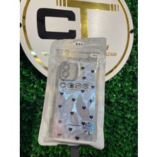 Çeliktech Iphone 12 Hologramlı Kalpli Desenli Kılıf