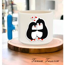 Tanem Bardak Kahve Çay Fincanı Hediye Sevgili Gün Penguen - T Kulp Kupa