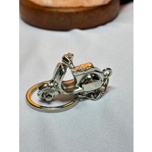 Scooter Metal Anahtarlık Gri Renk