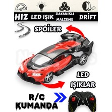 Yıldırım Oyuncak Uzaktan Kumandalı R/c LED Işıklı Drift Özellikli Hızlı Sport Tasarımlı Bugatti Yarış Arabası