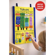 Eğitici Keçe Takvim Panosu | Gün Ay Yıl Mevsim Hava Durumu Çocuk Oyuncağı