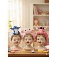 Gülümse Gel 1 Adet Kız Çocuk Stich Peluş Saç Bandı Toka Stiç Saç Bantı Stik