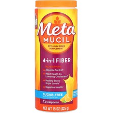 Meta Mucil 4 In 1 Sugar Free Fiber Portakal Aromalı Şekersiz 425 gr