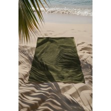 Ellaline Yeşil Plaj Havlusu %100 Pamuk Sertifikalı Deniz & Havuz Havlu 70X140CM