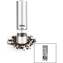 Ankaverse Sinbo SHB-7502 Pilli Otomatik Tuz - Karabiber Öğütücü Işıklı Çelik Gövde Akrilik Hazne (5286)