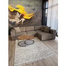 Erduran Mobilya Angelo 4 Modül Sırt Minderli Leke Tutmaz Kumaş Köşe Koltuk Takımı