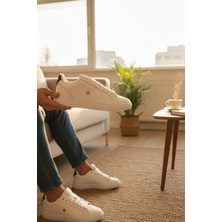 Enoch Erkek Günlük Spor Ayakkabı Metal Logolu Sneaker Düz Tabanlı Klasik Court Modeli