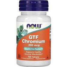 Now Foods Gtf Chromium 200 Mcg 100 Tablet