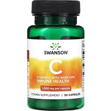 Swanson Vitamin C + Kuşburnu -1000 Mg 30 Kapsül.usa Menşei.dmmedicine\'den