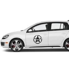 Beta Moda Hub Off Road Us Army Star Kuru Kafa Askeri Yıldız Sticker 2 Adet 25*25 cm