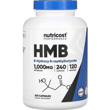 Nutricost, Hmb, B-Hydroxy-B-Methylbutyrate, 1000 Mg, 240 Kapsül