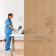 Makta ® Perde Paravan | Lazer Kesim Ahşap Sarkıt Seperatör, 4'lü Panel Levha Seti