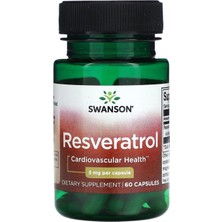 Swanson Resveratrol, 5 Mg, 60 Kapsül Usa Menşei