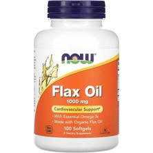 Now Foods Flax Oil, 1,000 Mg, 100 Softgels