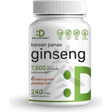 Deal Supplement Korean Red Panax Ginseng Root Extract, 7.500 Mg  240 Softgels