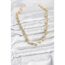 Bsre Pirinç Tifani Model Kadın Kolye (Gold Renk)
