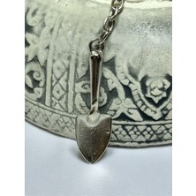 Mini Kürek Tasarımlı Gümüş Gri Renk Metal Anahtarlık