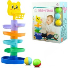 Giffy Oyuncak Gökkuşağı Kule Oyunu 0-3 Yaş Yenidoğan Eğitici Öğretici Gelişim Oyuncakları
