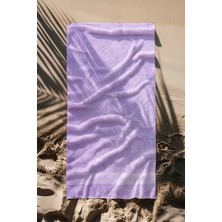 Ellaline Lila Plaj Havlusu %100 Pamuk Sertifikalı Deniz & Havuz Havlu 70X130CM