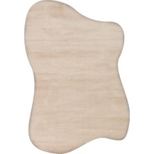 Eko Halı Zen Amorf 01 Beige Özel Şekilli Kesim Yumuşak Dokulu Hav Vermeyen Sıkı Dokuma Makine Halısı