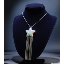 Jade'm Gold Paslanmaz Çelik Yıldız Püsküllü Kolye