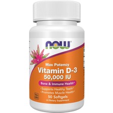 Now Foods Now foods Vitamin D3 Max Potency 50,000 Iu 50 Softgels - Ithal