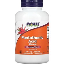Now Foods Pantothenic Acid, 500 Mg, 250 Veg Capsules