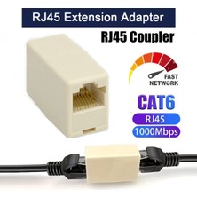 Vwin Ethernet Internet Kablosu Uzatma Konnektörü (1 Adet) Cat6 RJ45 Coupler/ekler/birleştirir