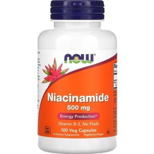 Now Foods Niacinamide 500 Mg 100 Capsules (Vitamin B-3)