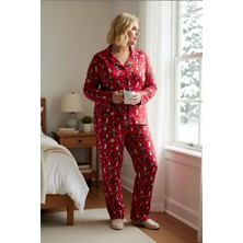 Benerly Kadın Gömlek Yaka Standart Kol Regular Kalıp Pijama Takımı Fonksiyonel Kaliteli %100 Pamuk