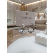 Jade'm Gold Paslanmaz Çelik  Kaburga Küpe