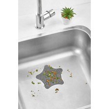 Ecovibe Silikon Lavabo Süzgeci Tıkanma Önleyici, Esnek ve Dayanıklı Silikon Yıldız-Süzgeç
