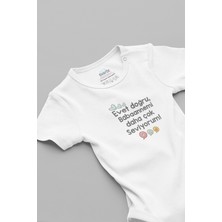 Overoz Babaannemi Daha Çok Seviyorum Baskılı Bebek Body Zıbın 5909-BB