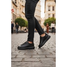 Enoch Erkek Yüksek Taban Sneaker Oversize Kalın Tabanlı ve Mat Deri Görünümlü Günlük Model