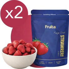 Fruita Bütün Çilek X2 Dondurularak Kurutulmuş Meyve Çıtırı Freeze Dried Strawberry 30GR
