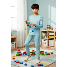 Benerly Erkek Çocuk Animal Baskılı Bisiklet Yaka Standart Kol Regular Örme Pijama Takımı Spor %100 Pamuk