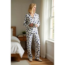 Benerly Kadın Gömlek Yaka Standart Kol Regular Kalıp Pijama Takımı Fonksiyonel Kaliteli %100 Pamuk