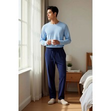 Benerly Erkek Regular Fit Örme Bisiklet Yaka Standart Kol Pijama Takımı Fonksiyonel Şık %100 Pamuk