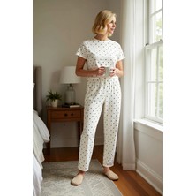 Benerly Kadın Bisiklet Yaka Standart Kol Regular Kalıp Pijama Takımı Fonksiyonel Modern %100 Pamuk