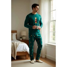 Benerly Erkek Bisiklet Yaka Uzun Kol Regular Fit Örme Pijama Takımı Fonksiyonel Estetik %100 Pamuk