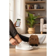 Enoch Erkek Yüksek Taban Sneaker Oversize Kalın Tabanlı ve Mat Deri Görünümlü Günlük Model