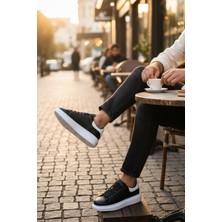 Enoch Erkek Yüksek Taban Sneaker Oversize Kalın Tabanlı ve Mat Deri Görünümlü Günlük Model