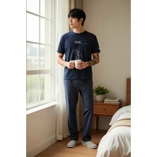 Benerly Erkek Bisiklet Yaka Standart Kol Çizgili Pijama Takımı Regular Kalıp Fonksiyonel Dayanıklı