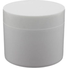 Labbakkal Numune Kabı 500 ml - Vida Kapaklı Beyaz Plastik Krem Kavanozu 50 Adet