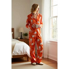 Benerly Kadın Gömlek Yaka Standart Kol Regular Kalıp Pijama Takımı Fonksiyonel Estetik